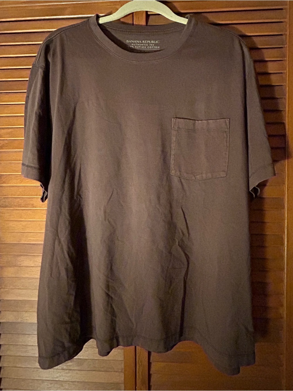 Banana Republic Men's Chocolate Brown Pocket Tee